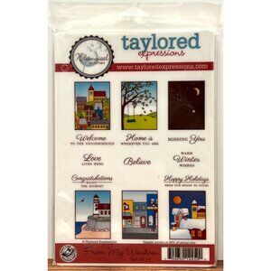 NEW Taylored Expressions Whimsical Wishes From My Window Stamp Set of 14